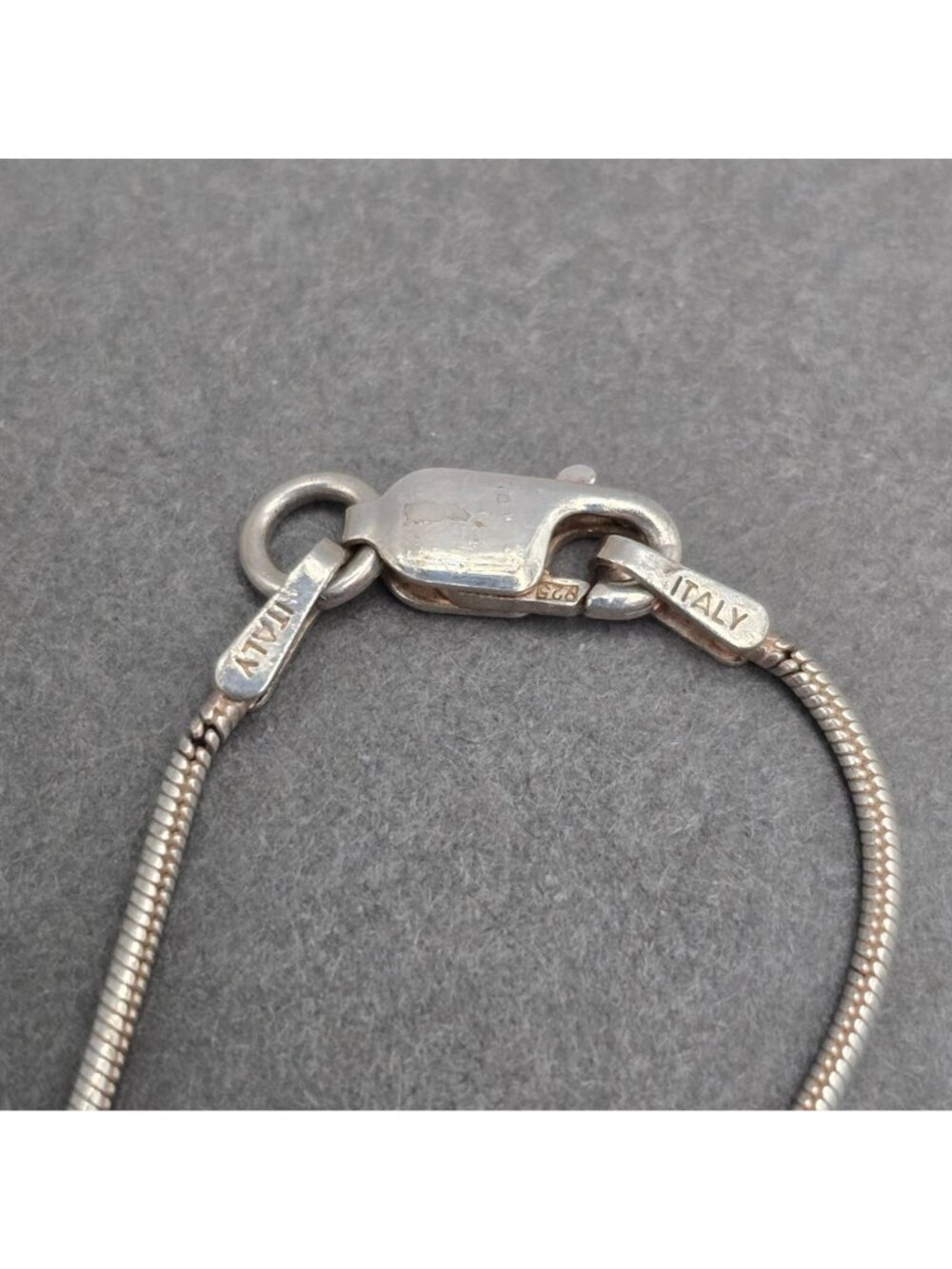 Vintage Sterling Silver Turquoise Bar Pendant Necklace 18" 925 Southwestern ATI - Picture 5 of 16